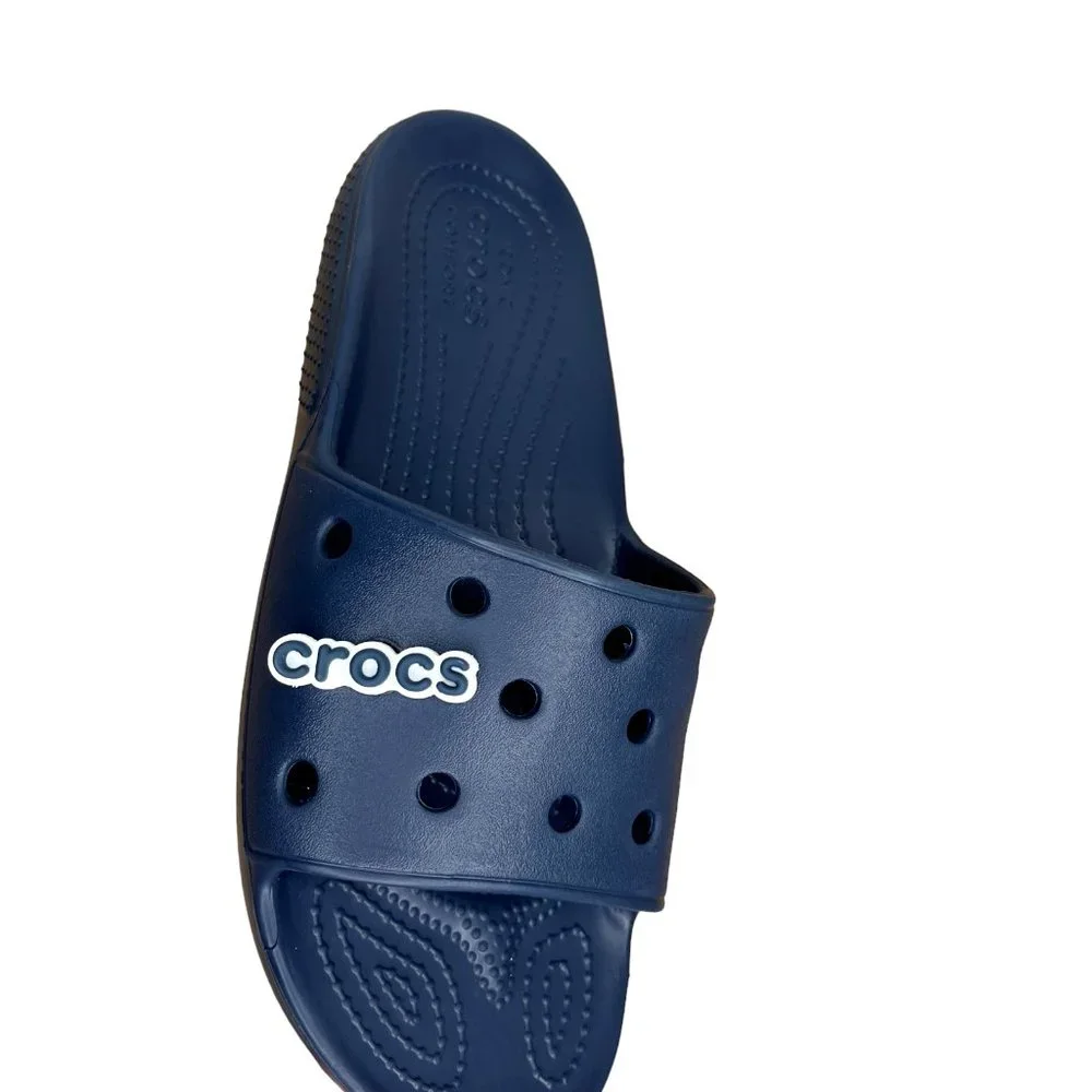 Crocs Womens Slide Sandals Size 9 Navy Water‎ Friendly Lightweight & Comfortable